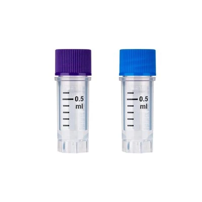 0.5 ML kryogenní lahvičky s externím závitem s bočním čárovým kódem